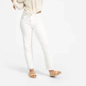 EVERLANE The Summer Jean White Mid-Rise Ankle Jeans, Size 26